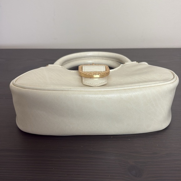 Charles & Keith Bag Avis Belted Top Handle Mini Bag Cream - Picture 11 of 15